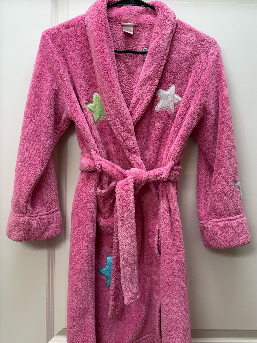 Xhilaration Pink Plush Star Kids Robe